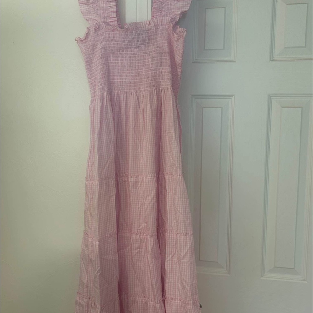 Hill House Pink Sleeveless Sundress with Flutter Sleeves